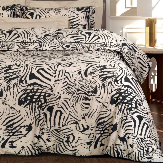 Σεντόνια Υπέρδιπλα Σετ Essential 2270 Animal Print Satin Cotton Polo Club (240x260) 4Τεμ