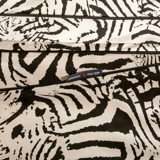 Σεντόνια Υπέρδιπλα Σετ Essential 2270 Animal Print Satin Cotton Polo Club (240x260) 4Τεμ