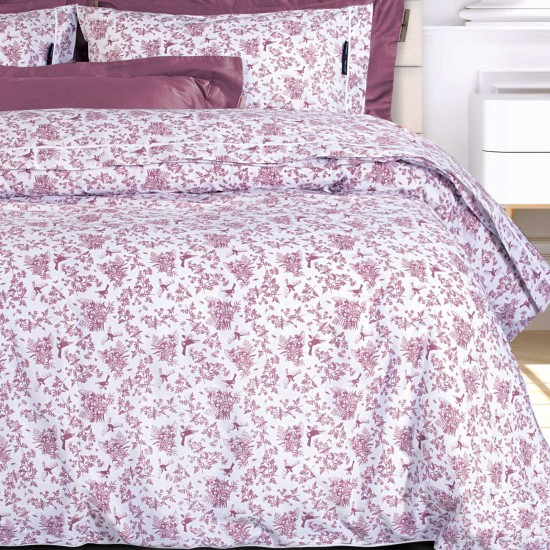 Σεντόνια King Σετ Essential Floral 2363 Cotton Polo Club (260x280) 4Τεμ