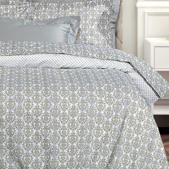 Σεντόνια Υπέρδιπλα Σετ Essential Floral 2368 Cotton Polo Club (240x260) 4Τεμ