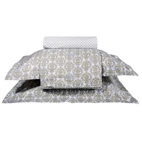 Σεντόνια Υπέρδιπλα Σετ Essential Floral 2368 Cotton Polo Club (240x260) 4Τεμ
