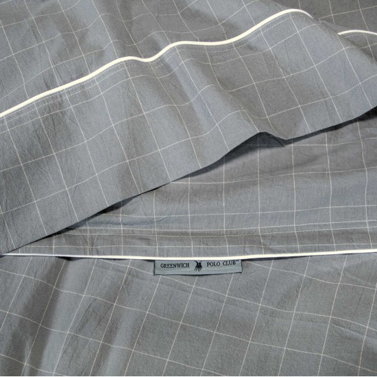 Σεντόνια King Σετ Essential Geometric 2373 Νηματαοβαφή Cotton Polo Club (250x270) 4Τεμ