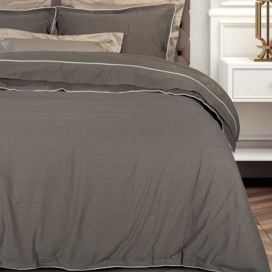 Παπλωματοθήκη King Σετ Essential Geometric 2375 Νηματαοβαφή Cotton Polo Club (220x240) 3Τεμ