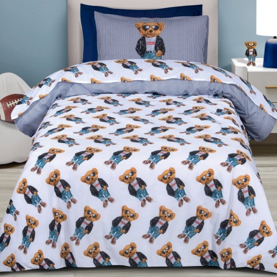 Σεντόνια Παιδικά Μονά Σετ Essential Junior Prints 8838 Polo Club (170x240) 3Τεμ