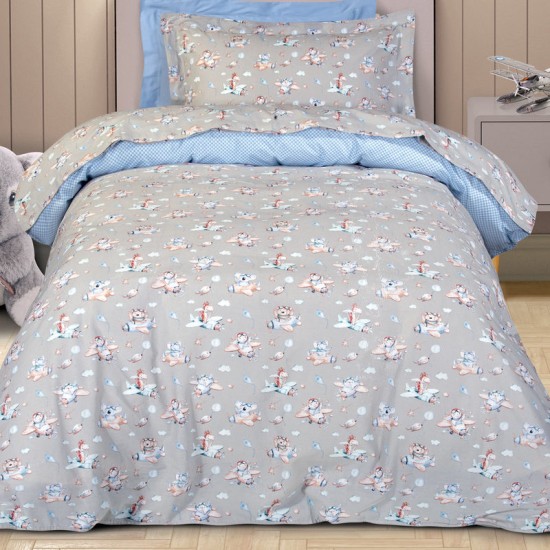 Παπλωματοθήκη Παιδική Μονή Σετ Essential Junior 8851 Cotton Polo Club (160x240) 2Τεμ