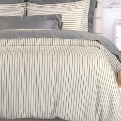 Παπλωματοθήκη Υπέρδιπλη Σετ Essential Geometric 2296 Prewashed Cotton Polo Club (220x240) 3Τεμ