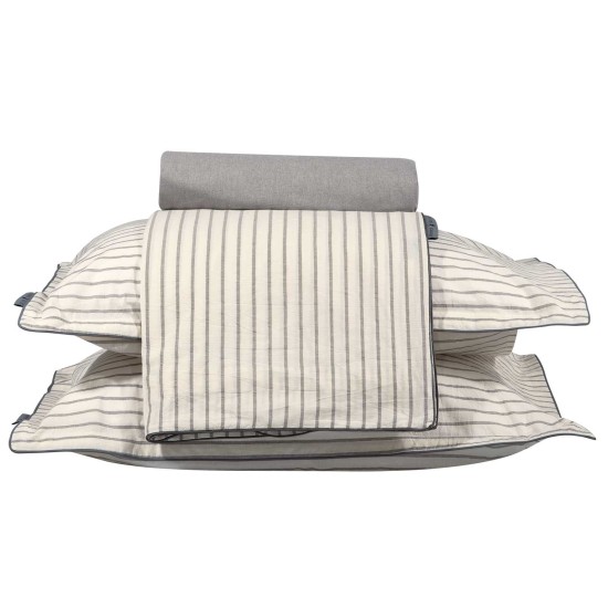 Παπλωματοθήκη Υπέρδιπλη Σετ Essential Geometric 2296 Prewashed Cotton Polo Club (220x240) 3Τεμ