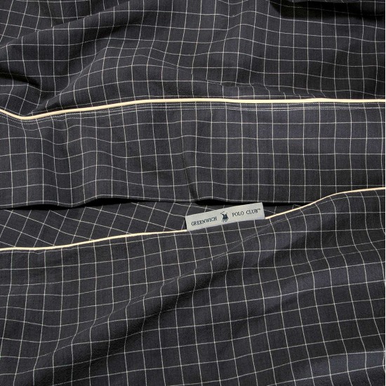 Παπλωματοθήκη Υπέρδιπλη Σετ Essential Geometric 2297 Prewashed Cotton Polo Club (220x240) 3Τεμ