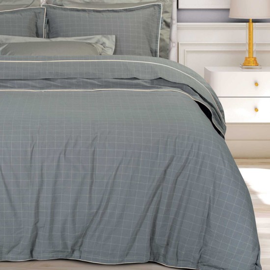 Παπλωματοθήκη King Σετ Essential Geometric 2373 Νηματαοβαφή Cotton Polo Club (220x240) 3Τεμ