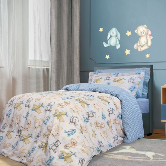 Παπλωματοθήκη Παιδική Μονή Σετ Essential Junior 8802 Cotton Polo Club (160x240) 2Τεμ