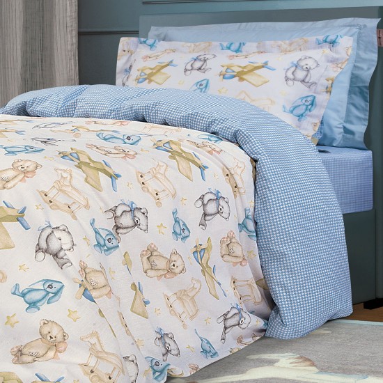 Παπλωματοθήκη Παιδική Μονή Σετ Essential Junior 8802 Cotton Polo Club (160x240) 2Τεμ