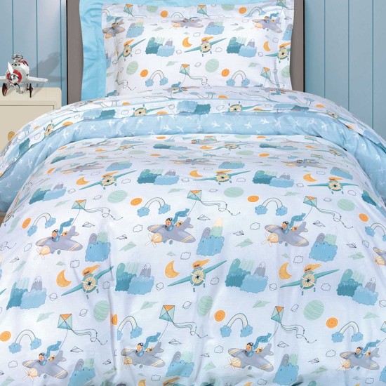 Παπλωματοθήκη Παιδική Μονή Σετ Essential Junior 8866 Cotton Polo Club (160x240) 2Τεμ
