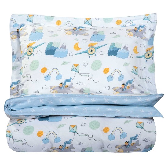 Παπλωματοθήκη Παιδική Μονή Σετ Essential Junior 8866 Cotton Polo Club (160x240) 2Τεμ