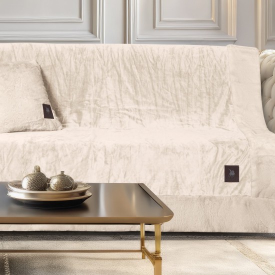 Ριχτάρι Τριθέσιου Essential Throws Premium 3968 Rabbit Faux Fur Velvet Polo Club (180x300) 1Τεμ