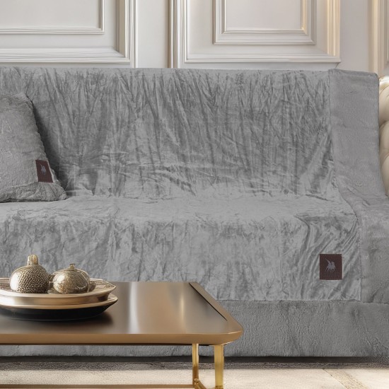 Ριχτάρι Τριθέσιου Essential Throws Premium 3970 Rabbit Faux Fur Velvet Polo Club (180x300) 1Τεμ