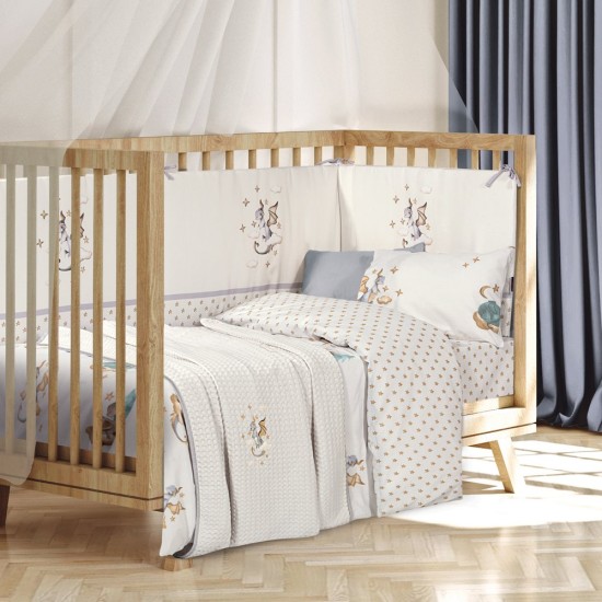 Κουβέρτα Πικέ Αγκαλιάς Essential Baby Prints 8840 Cotton Polo Club (75x110) 1Τεμ