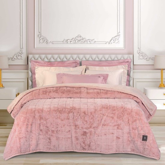 Κουβέρτα Fleece Flannel Υπέρδιπλη Essential Blanket 3499 Faux Fur Polo Club (220x240) 1Τεμ