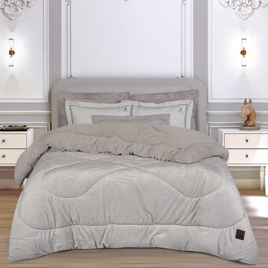 Κουβερτοπάπλωμα Με Sherpa Μονό Essential Blanket 3955 Flannel Polo Club (160x220) 1Τεμ