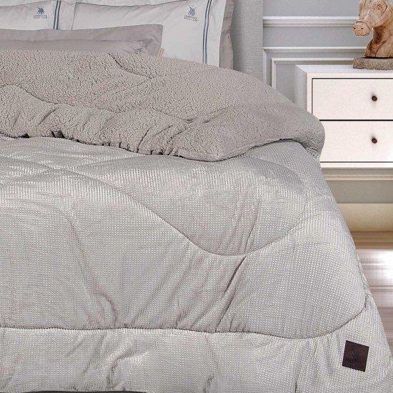 Κουβερτοπάπλωμα Με Sherpa Μονό Essential Blanket 3955 Flannel Polo Club (160x220) 1Τεμ