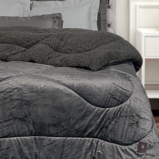 Κουβερτοπάπλωμα Με Sherpa Υπέρδιπλο Essential Blanket 3956 Flannel Polo Club (220x240) 1Τεμ