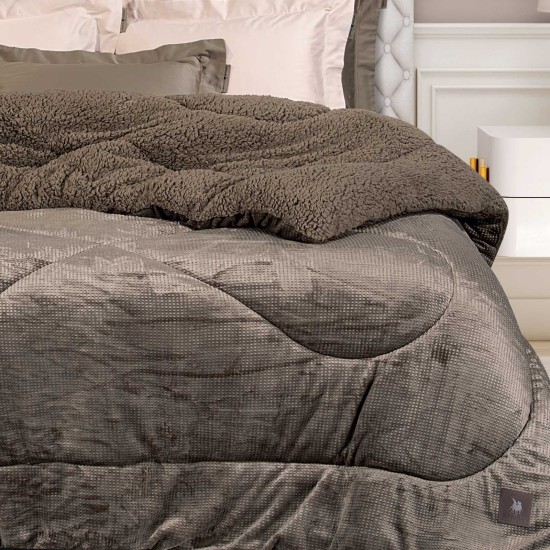 Κουβερτοπάπλωμα Με Sherpa Υπέρδιπλο Essential Blanket 3958 Flannel Polo Club (220x240) 1Τεμ