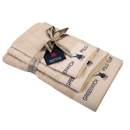 Πετσέτες Με Κέντημα Σετ Essential Towel 2668 Cotton Polo Club 3Τεμ