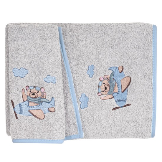 Πετσέτες Βρεφικές Σετ Essential Baby 8851 Cotton Polo Club 2Τεμ