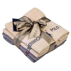 Πετσέτες Με Κέντημα Χεριών Σετ Essential Towel 2671 Cotton Polo Club (30x50) 4Τεμ