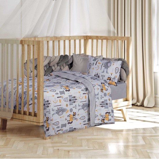 Σεντόνια Βρεφικά Κούνιας Σετ Essential Baby 8861 Cotton Polo Club (130x170) 3Τεμ