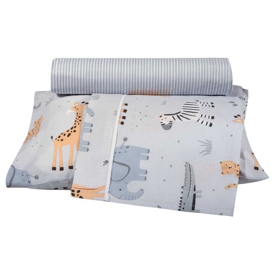 Σεντόνια Βρεφικά Κούνιας Σετ Essential Baby 8867 Cotton Polo Club (130x170) 3Τεμ