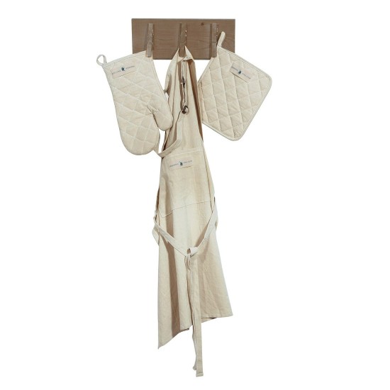 Σετ κουζίνας Essential Kitchen 2637 Solid Stonewashed Cotton Polo Club 3Τεμ