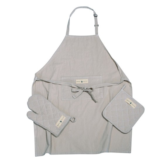 Σετ κουζίνας Essential Kitchen 2638 Solid Stonewashed Cotton Polo Club 3Τεμ