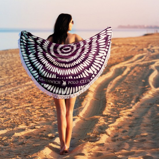 Πετσέτα Θαλάσσης Στρογγυλή Essential Beach Printed 3687 Micro Polo Club (150Φ) 1Τεμ