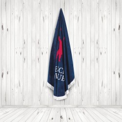Πετσέτα Θαλάσσης Στρογγυλή Essential Beach Towel 2824 Με Κρόσια Cotton Polo Club (160Φ) 1Τεμ