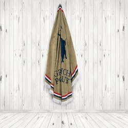 Πετσέτα Θαλάσσης Στρογγυλή Essential Beach Towel 2825 Με Κρόσια Cotton Polo Club (160Φ) 1Τεμ