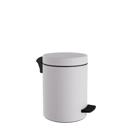 Καλάθι Απορριμμάτων 3 Lit 03-601-033 Matt White Soft Close Pam Co (Ø18 x H25 cm) 1Τεμ
