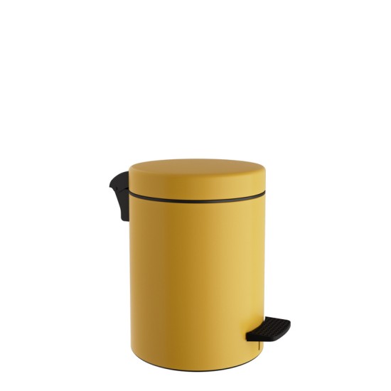 Καλάθι Απορριμμάτων 3 Lit 03-601-603 Matt Yellow Soft Close Pam Co (Ø18 x H25 cm) 1Τεμ