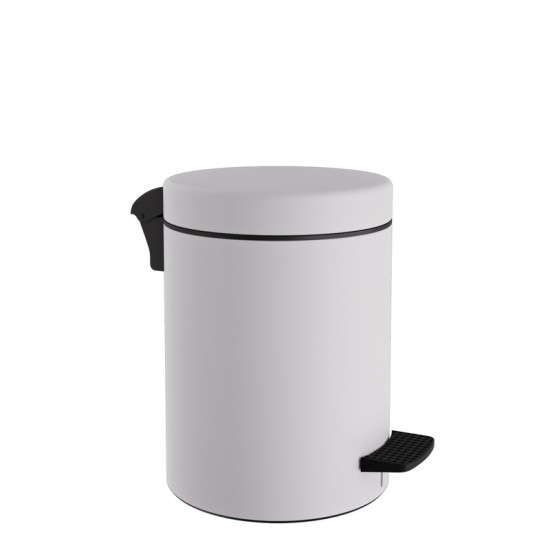 Καλάθι Απορριμμάτων 5 Lit 05-096-003 Matt White (Black) Pam Co (Ø20 x H28 cm) 1Τεμ