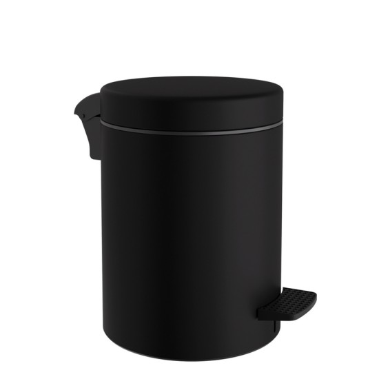 Καλάθι Απορριμμάτων 8 Lit 08-500-403 Matt Black Soft Close Pam Co (Ø23 x H32 cm) 1Τεμ