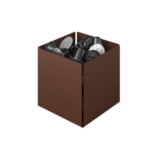 Θήκη Για Κάψουλες Καφέ 116-943 Matt Wenge Pam Co (W13 x D13 x H13 cm) 1Τεμ
