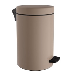 Κάδος Απορριμάτων-Χαρτοδοχείο 12-090-103 Matt Beige 12Lit Soft Close Pam Co (Ø25 x H40 cm) 1Τεμ