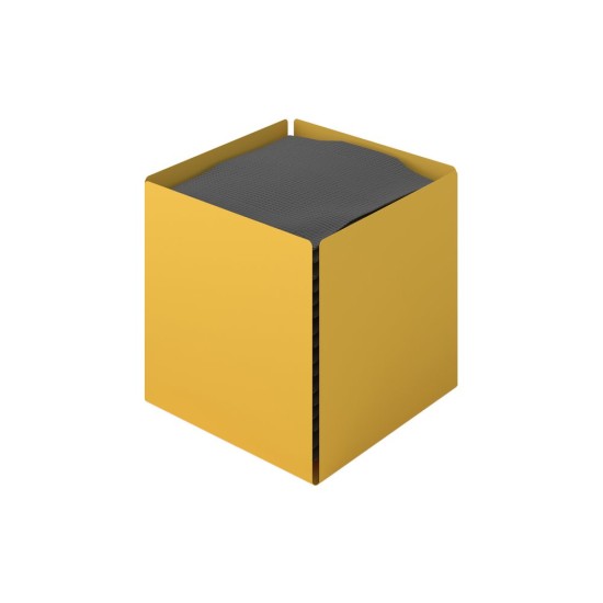 Θήκη Χαρτομάντηλων Κύβος 123-603 Matt Yellow Pam Co (W13 x D13 x H13 cm) 1Τεμ
