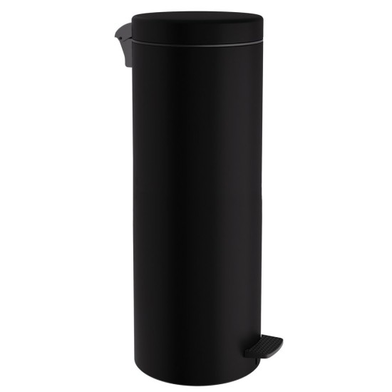 Χαρτοδοχείο - Κάδος Απορριμάτων 2565-403 Matt Black Soft Close 30 Lit Pam Co (Ø25 x H65 cm) 1Τεμ