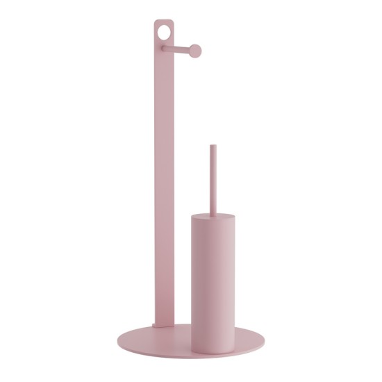 Σετ Μπάνιου Χαρτοθήκη & Πιγκάλ 4-400-303 Matt Pink Inox Pam Co (Ø28 x H60) 2Τεμ