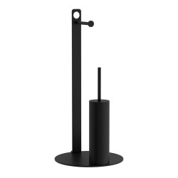 Σετ Μπάνιου Χαρτοθήκη & Πιγκάλ 4-400-403 Matt Black Inox Pam Co (Ø28 x H60) 2Τεμ