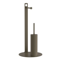 Σετ Μπάνιου Χαρτοθήκη & Πιγκάλ 4-400-963 Matt Light Bronze Inox Pam Co (Ø28 x H60) 2Τεμ
