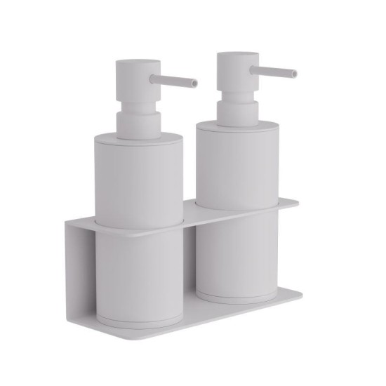 Dispenser Επιτοίχιο Διπλό Επαγγελματικό 83-033 Matt White Pam Co (W17 x D7 x H19 cm) 1Τεμ Dispenser Επιτοίχιο Διπλό Επαγγελματικό 83-033 Matt White Pam Co (W17 x D7 x H19 cm) 1Τεμ