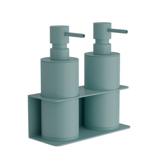 Dispenser Επιτοίχιο Διπλό Επαγγελματικό 83-913 Matt Turquoise Pam Co (W17 x D7 x H19 cm) 1Τεμ