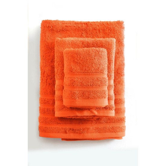 Πετσέτες Σετ Bath Lagoon Orange Cotton Rythmos 5Τεμ