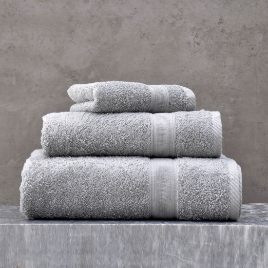 Πετσέτα Σώματος Bath Illusion Ασημί Cotton Rythmos (70x140) 1Τεμ
